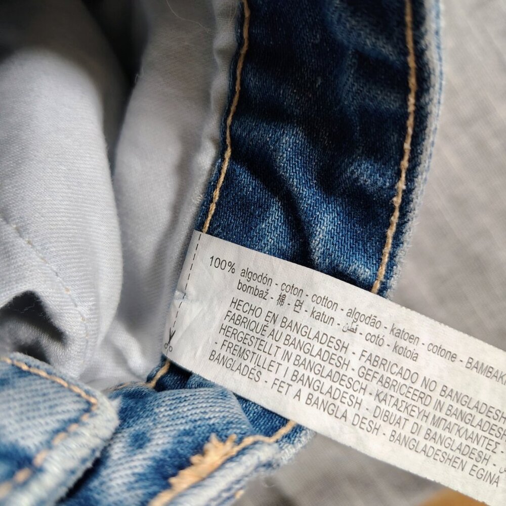 Zara Blue Straight Leg Jeans - Picture 10 of 13